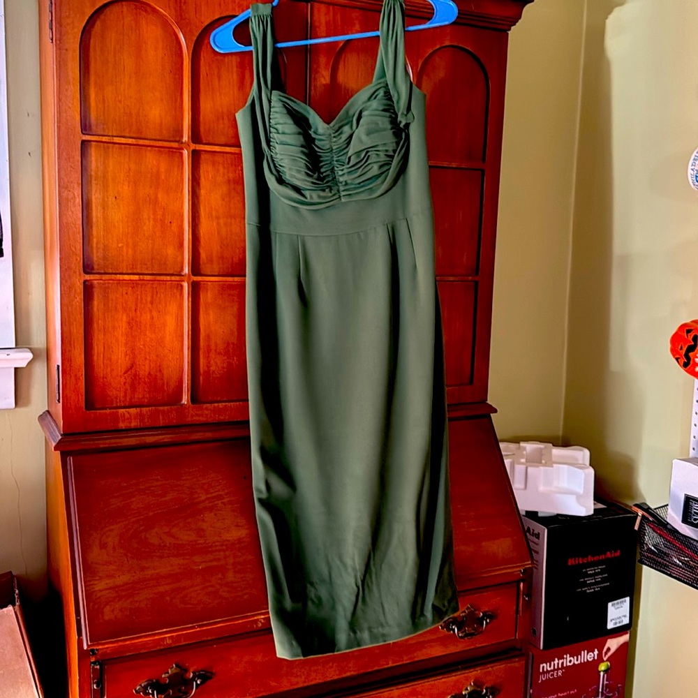 Stop Staring! Alicia Estrada shirred bust green pinup dress - small